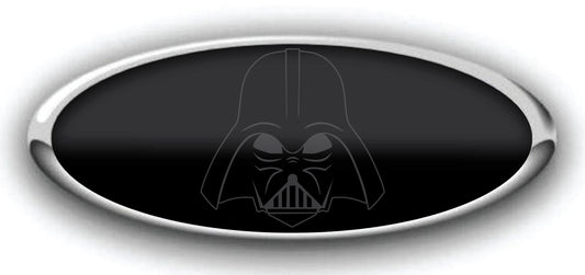 FORD DARTH VADER MIDNIGHT STEALTH OVERLAY EMBLEM DECALS 3PC KIT