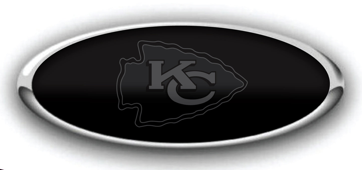 FORD KANSAS CITY CHIEFS STEALTH OVERLAY EMBLEM DECALS 3PC KIT