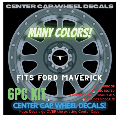 FORD MAVERICK VINYL OVERLAY CENTER CAP DECALS