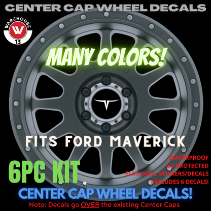 FORD MAVERICK VINYL OVERLAY CENTER CAP DECALS