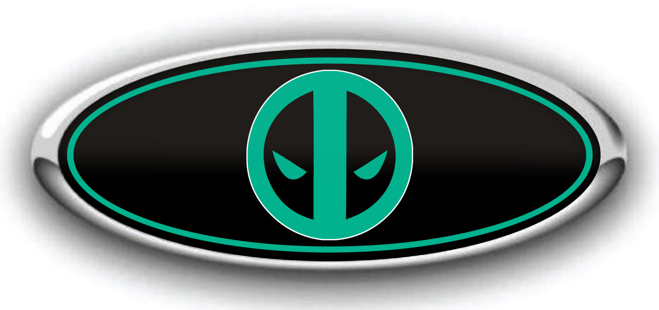 BRONCO DEADPOOL LOGO FORD OVERLAY EMBLEM LOGO REAR DECAL