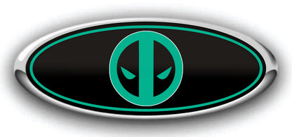 BRONCO DEADPOOL LOGO FORD OVERLAY EMBLEM LOGO REAR DECAL