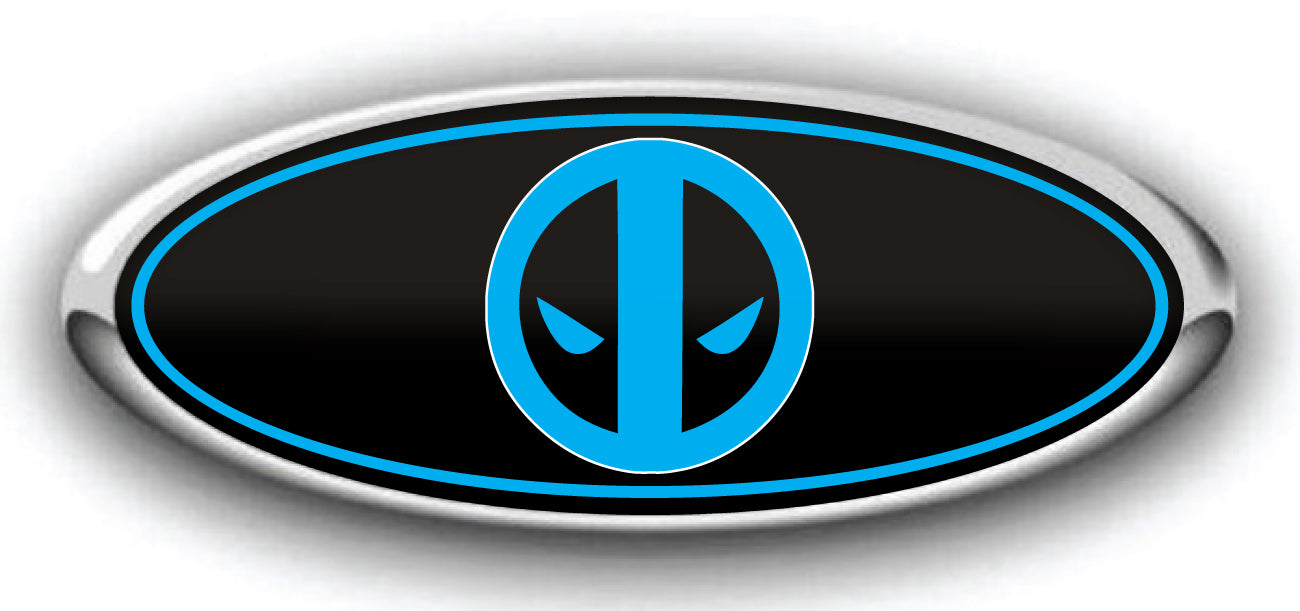 FORD DEADPOOL OVERLAY EMBLEM LOGO DECALS 3PC KIT