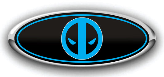 FORD DEADPOOL OVERLAY EMBLEM LOGO DECALS 3PC KIT