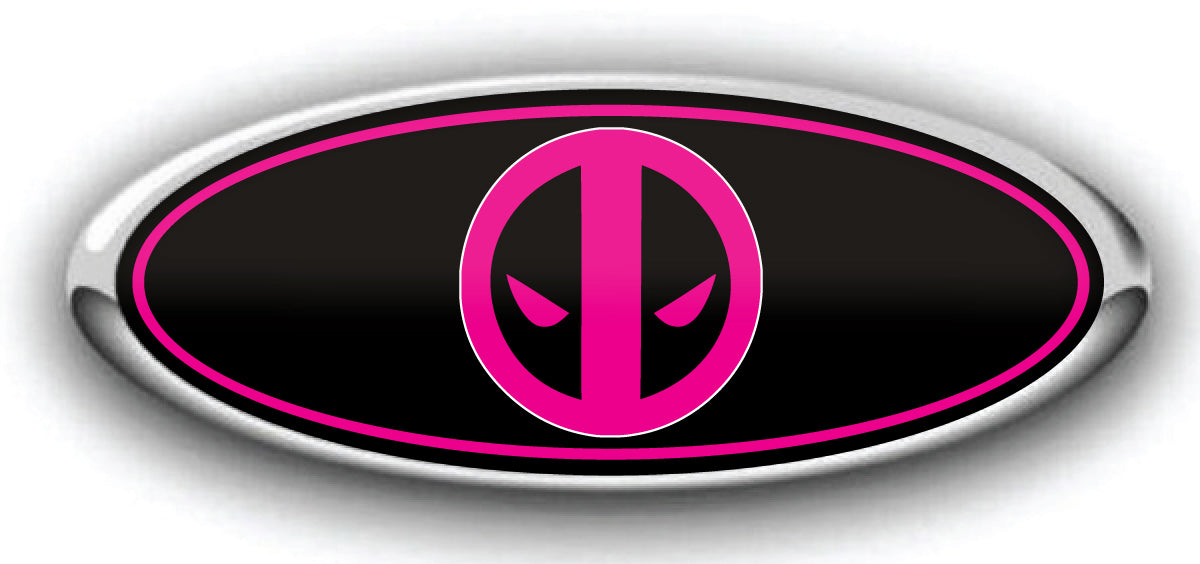 FORD DEADPOOL OVERLAY EMBLEM LOGO DECALS 3PC KIT