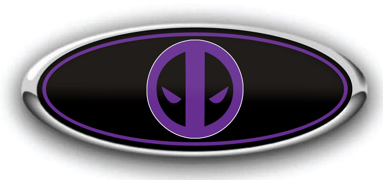 FORD DEADPOOL OVERLAY EMBLEM LOGO DECALS 3PC KIT
