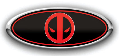 FORD DEADPOOL OVERLAY EMBLEM LOGO DECALS 3PC KIT