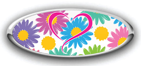 FORD DAISY HEART OVERLAY EMBLEM DECALS 3PC KIT