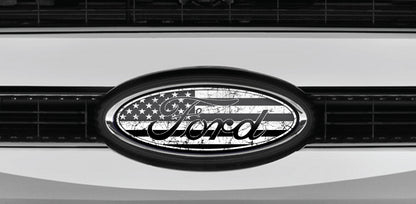 FORD DISTRESSED US FLAG OVERLAY EMBLEM LOGO DECALS