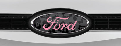 FORD LEOPARD STEALTH PINK OVERLAY EMBLEM LOGO DECALS