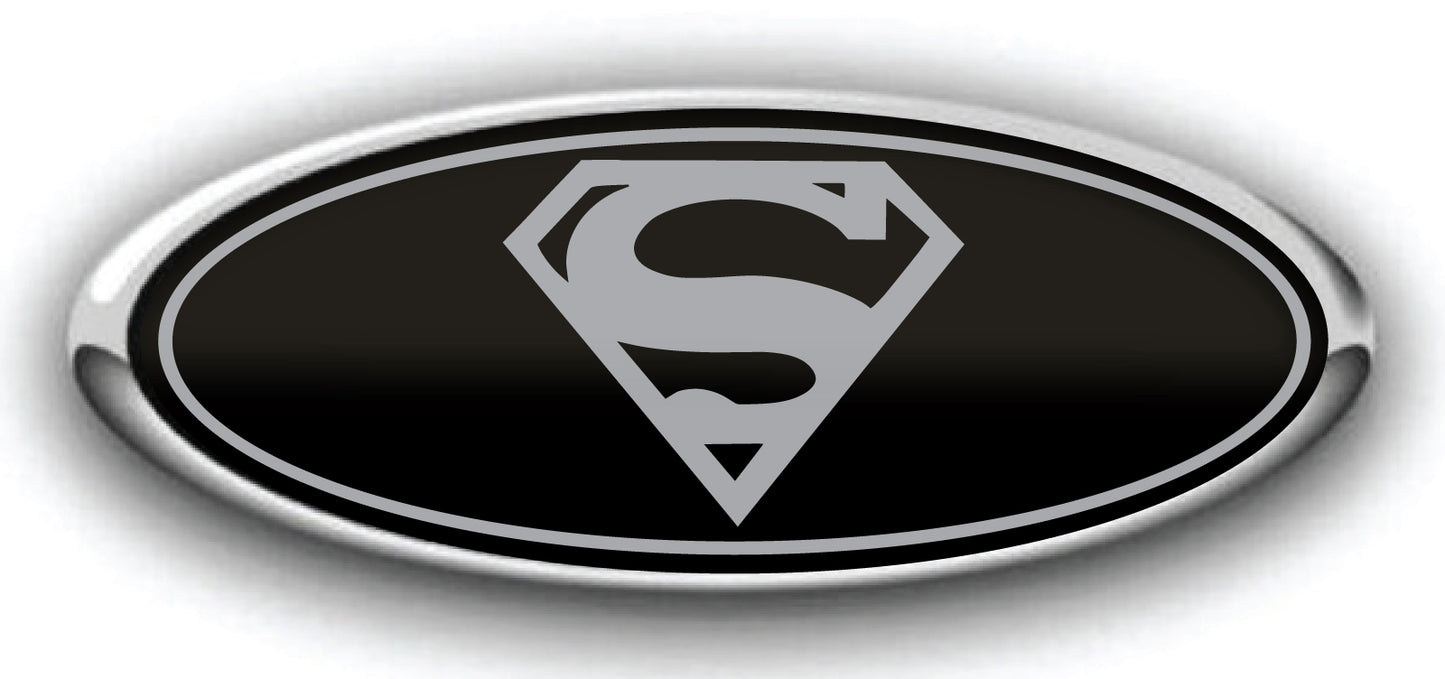 FORD SUPERMAN OVERLAY EMBLEM LOGO DECALS 3PC KIT