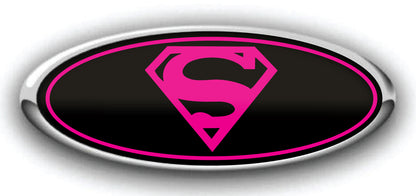 FORD SUPERMAN OVERLAY EMBLEM LOGO DECALS 3PC KIT