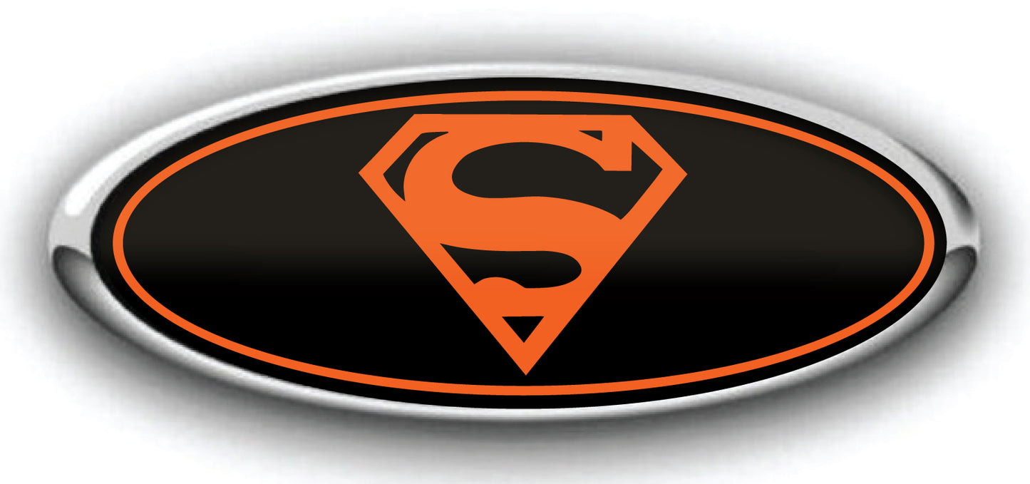 FORD SUPERMAN OVERLAY EMBLEM LOGO DECALS 3PC KIT