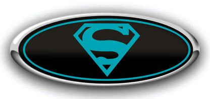 FORD SUPERMAN OVERLAY EMBLEM LOGO DECALS 3PC KIT