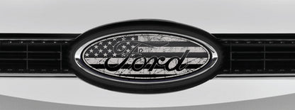 FORD DISTRESSED US FLAG OVERLAY EMBLEM LOGO DECALS