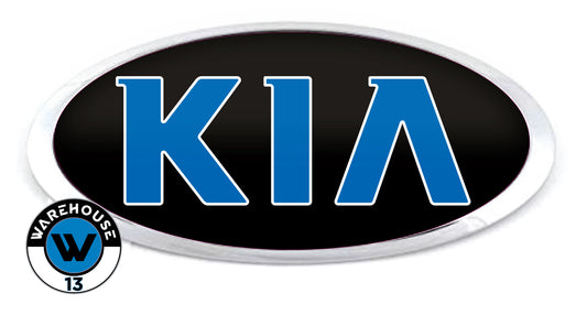 KIA OLD LOGO OVERLAY EMBLEM DECALS BLACK BLUE
