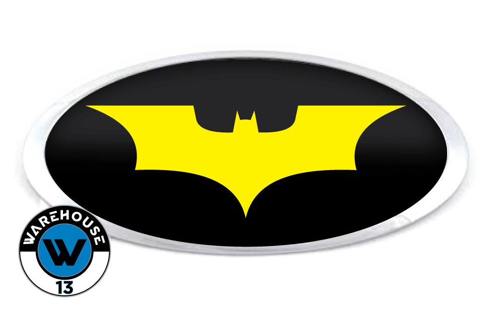 KIA BATMAN BEGINS DARKNIGHT OVERLAY EMBLEM DECALS BLACK/YELLOW