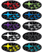 Load image into Gallery viewer, SUBARU OVERLAY EMBLEM DECALS WRAPS LEOPARD STEALTH
