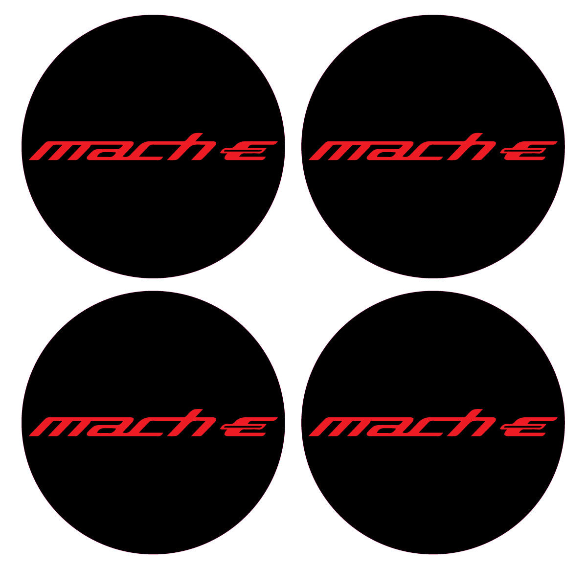 MUSTANG MACH E VINYL OVERLAY CENTER CAP DECALS