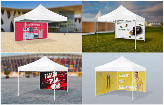 FABRIC POP-UP TENT BANNERS