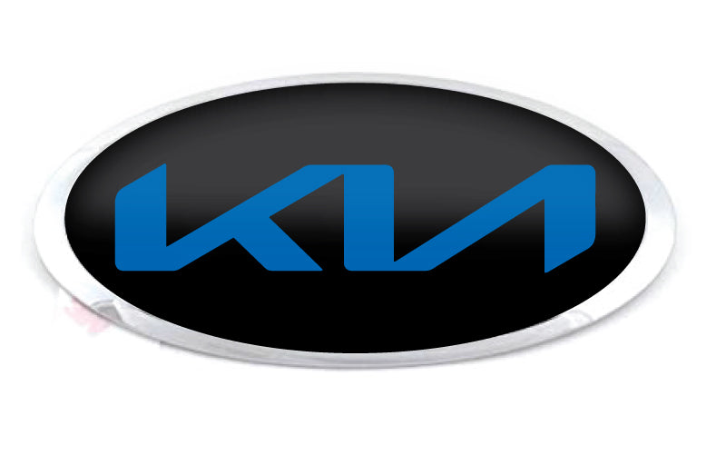 KIA 2021 LOGO OVERLAY EMBLEM DECALS BLACK/BLUE