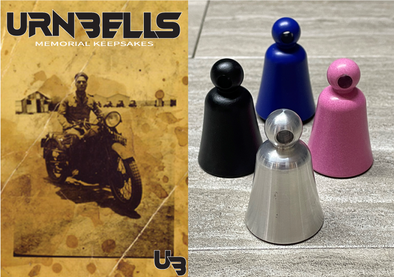 MOTORCYCLE KEEPSAKE URN BELLS
