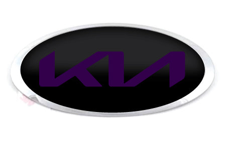 KIA 2021 LOGO OVERLAY EMBLEM DECALS BLACK PURPLE