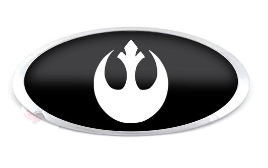 KIA REBEL STAR OVERLAY EMBLEM DECALS BLACK WHITE