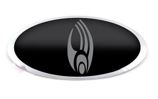KIA STAR TREK OVERLAY EMBLEM DECALS BLACK/GRAY